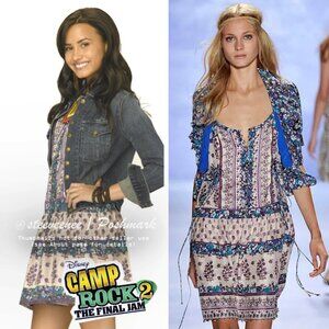 RARE Rebecca Taylor Floral SS 2009 Silk Dress ASO Mitchie Torres (Demi Lovato)